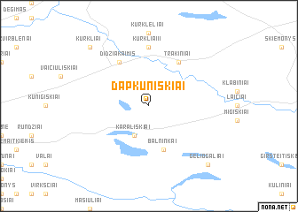 map of Dapkūniškiai