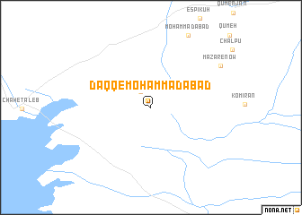 map of Daqq-e Moḩammadābād