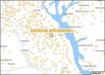 map of Daraki Ālam Shāh Khel