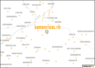 map of Dārānī-ye ‘Olyā