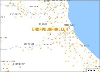 map of Darāvoj Maḩalleh