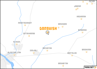 map of Darāwīsh