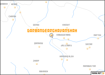 map of Darband-e Arghavānshāh