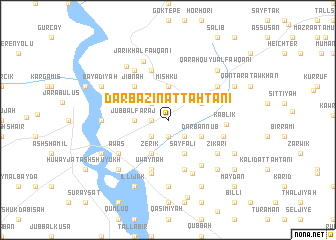 map of Darbāzīn at Taḩtānī