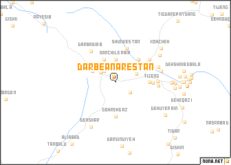 map of Darb-e Anārestān