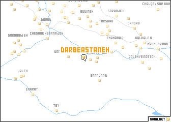 map of Darb-e Āstāneh