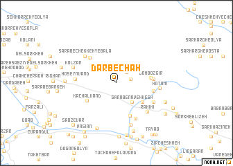 map of Darb-e Chāh