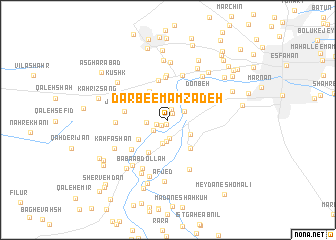map of Darb-e Emāmzādeh