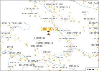 map of Dārbeygī