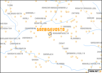 map of Dārbīd-e Vosţá
