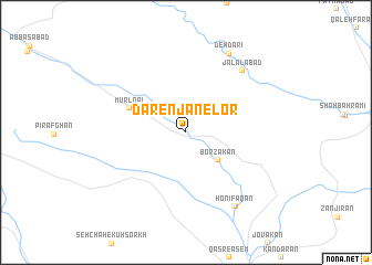map of Dārenjān-e Lor