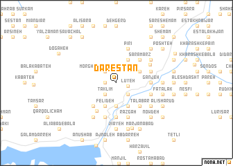 map of Dārestān