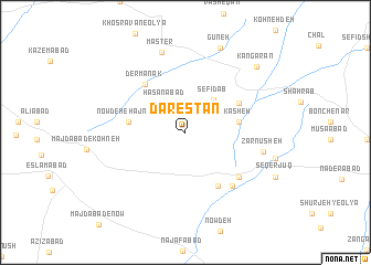 map of Dārestān