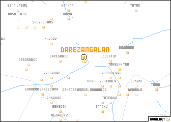 map of Dar-e Zangalān