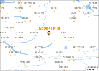 map of Dargeļeva