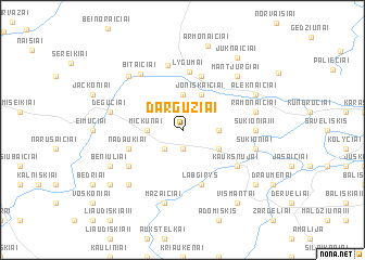 map of Dargužiai