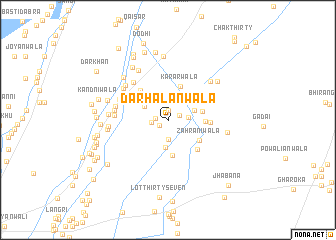 map of Darhālānwāla