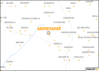 map of Darmeshkān