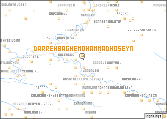 map of Darreh Bāgh-e Moḩammad Ḩoseyn