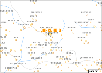 map of Darreh Bīd