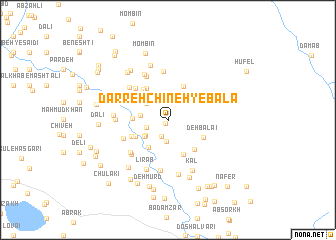 map of Darreh Chīneh-ye Bālā