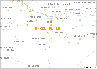 map of Darreh Pūneh\