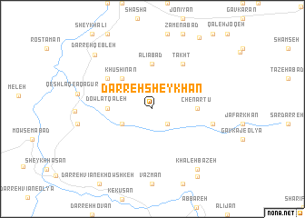 map of Darreh Sheykhān