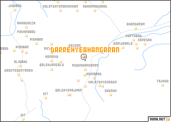 map of Darreh-ye Āhangarān