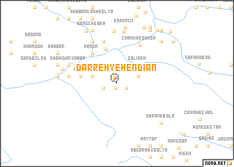 map of Darreh-ye Hendīān