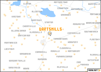 map of Darts Mills