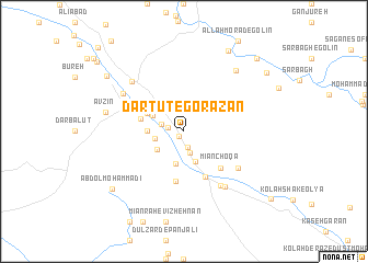 map of Dārtūt-e Gorāzān