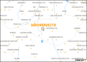 map of Darvaspuszta