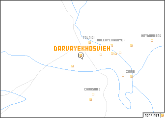 map of Darvāy-e Khosvīeh