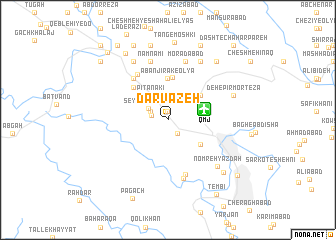 map of Darvāzeh