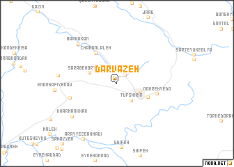 map of Darvāzeh