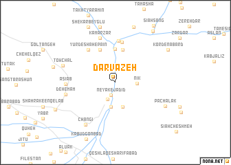 map of Darvāzeh