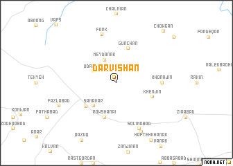 map of Darvīshān