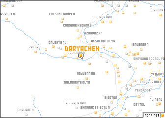 map of Daryācheh