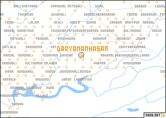 map of Darya Mānhasan