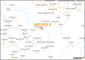 map of Darzī Kolā