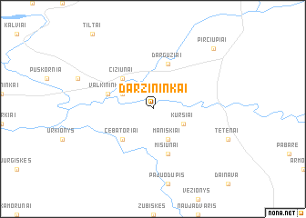 map of Daržininkai