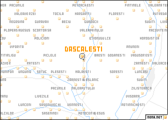 map of Dăscăleşti