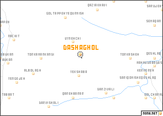 map of Dāsh Āghol