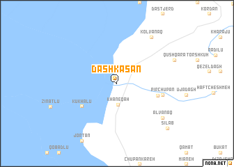 map of Dāshkasan