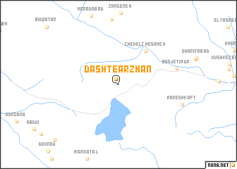 map of Dasht-e Arzhan