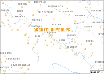 map of Dashtelah-ye ‘Olyā