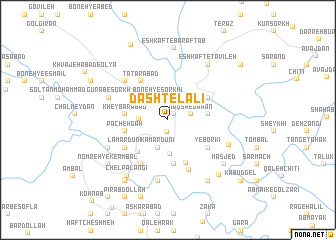 map of Dasht-e Lālī