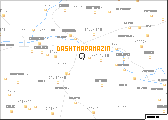 map of Dashtmār-ā Mazin