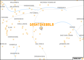 map of Dashtok-e Bālā