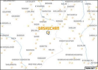 map of Dāsh Ūchān